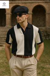 PANEL V COLLAR T.SHIRT